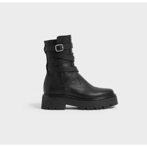 Celine Buckled Biker Boot Sz 40 - Picture 1 of 15